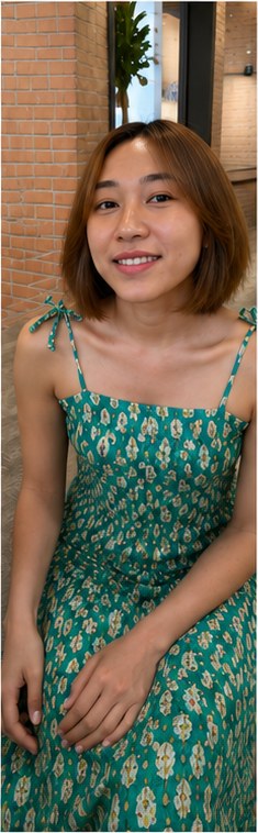 Hair for Hope donation cut — After — lighter, and entirely her own look