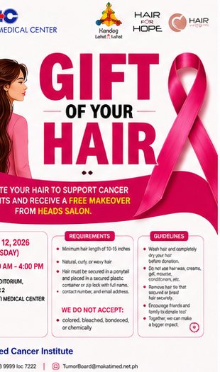 Gift of Your Hair — MakatiMed Cancer Institute donation drive with a free makeover from HEADS Salon
